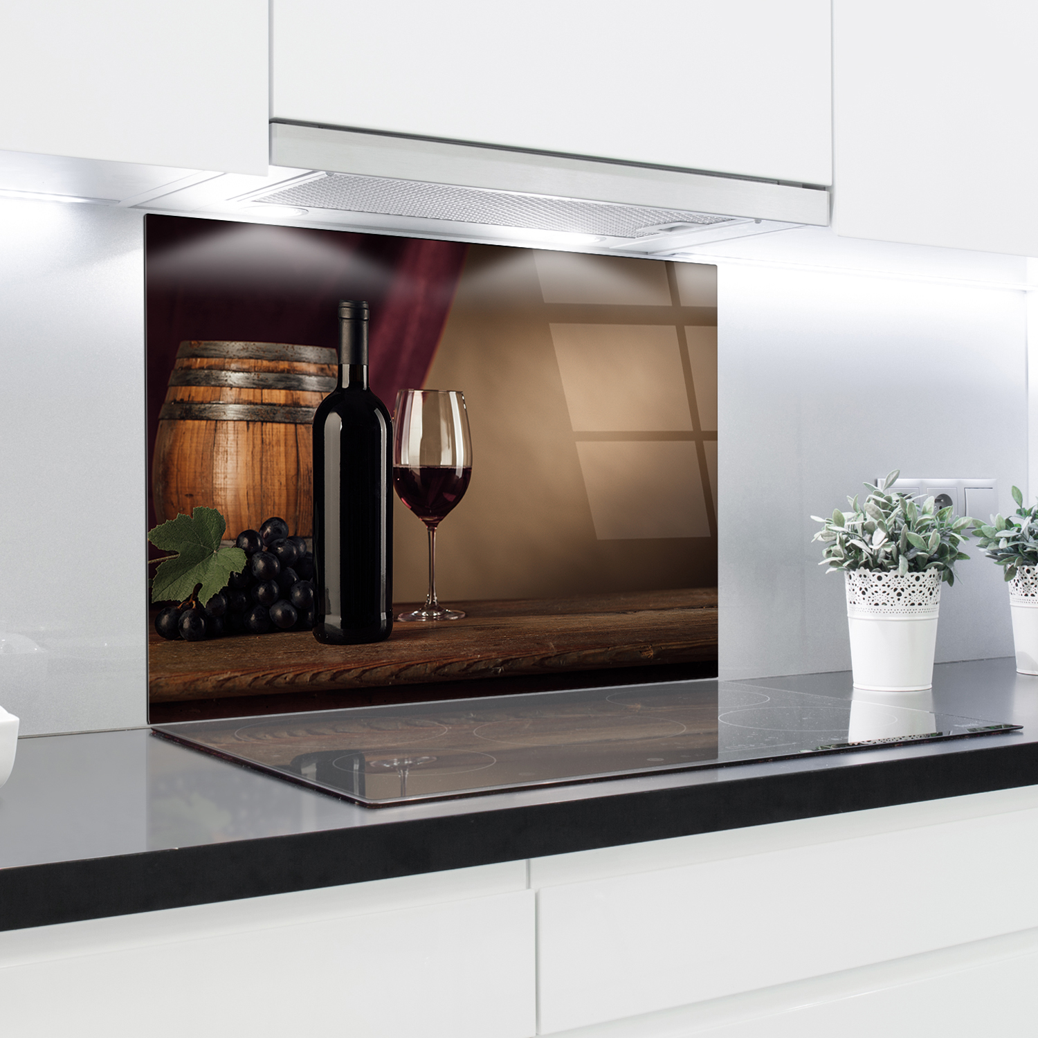 Kitchen Glass Splashback Printed Panels Heat Resistant Toughened Glass 90x65cm 