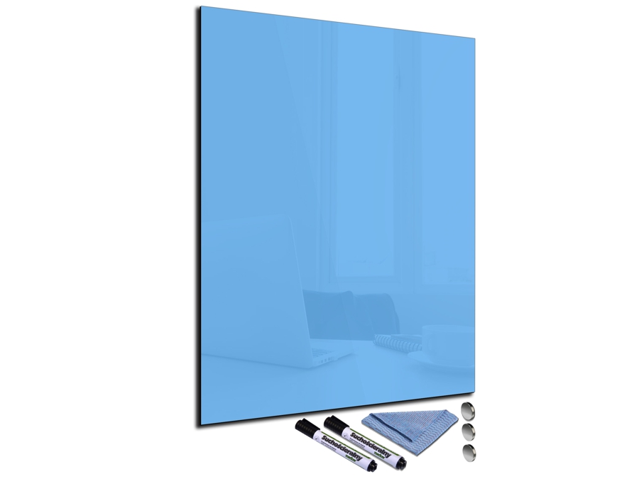 Glass Memo Board Magnetic Heat Resistant Toughened Glass 80cm x 60cm Gray 