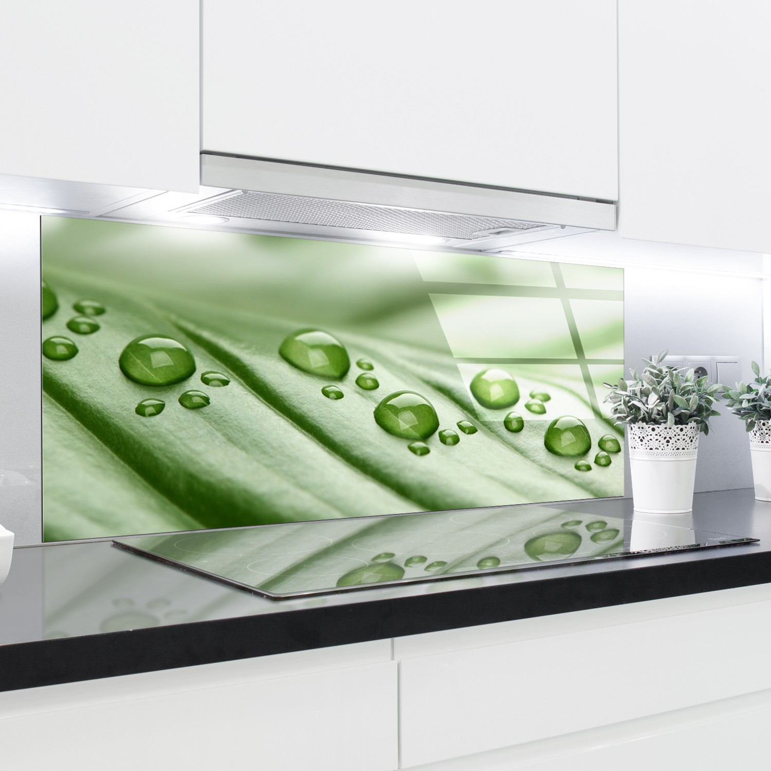 Kitchen Glass Splashback Heat Resistant Toughened Glass 60x75cm